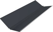Планка ендовы нижней с компенсатором Grand Line 0,4 PE с пленкой RAL 7024 мокрый асфальт (3м) Центр Кровли