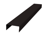Крышка 30х20 жалюзи Texas 0,45 PE-Double RAL 9005 черный (2,5м) Центр Кровли