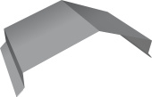 Парапетная крышка угольная 250мм Grand Line 0,5 ПЭ слим с пленкой RAL 7004 сигнальный серый (3м) Центр Кровли