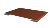 Планка стыковочная 0,5 Satin с пленкой RAL 8004 терракота (2м) Центр Кровли