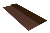 Планка стартовая БХ new 0,45 Print Elite Choco Wood TwinColor (3м) Центр Кровли