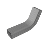 Колено трубы гофрированное Vortex Lite 76х102мм PE RAL 9006 бело-алюминиевый Центр Кровли