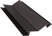 Планка угла внутреннего сложного 135 градусов Экобрус Grand Line 0,5 PurPro с пленкой RR 32 темно-коричневый (3м) Центр Кровли