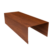 Крышка для забора из сайдинга (Квадро брус, Вертикаль) 0,45 Print-Double Premium Golden Wood Fresh (2,54м) Центр Кровли