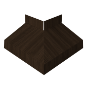 Угол отлива внешний 70 0,45 Print Elite с пленкой Coffee Wood TwinColor Центр Кровли