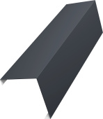 Декоративная накладка на столб универсальная угловая 62х55 для забора жалюзи Grand Line 0,5 Полидэкстер RAL 7024 мокрый асфальт (2,5м) Центр Кровли