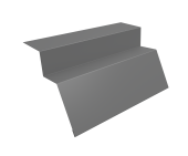 Планка карнизная для металлочерепицы квинта Uno 0,5 Satin с пленкой RAL 9006 бело-алюминиевый (3м) Центр Кровли