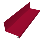 Планка примыкание нижнее к трубе для Кликфальц Pro 0,45 PE с пленкой RAL 3003 рубиново-красный (2м) Центр Кровли