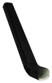 Труба прямоугольная с коленом Vortex Matt 3м RAL 9005 Центр Кровли