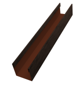 Стойка жалюзи Milan Slim 0,45 Print-double Elite Antique Wood (2м) Центр Кровли