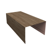 Крышка для забора из сайдинга (Блок-хаус new) 0,45 Print Elite White Wood TwinColor (2,5м) Центр Кровли