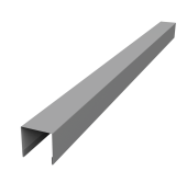 Планка вертикальная лицевая для забора жалюзи Palermo 0,45 PE RAL 9006 бело-алюминиевый (3м) Центр Кровли