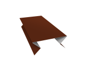 Планка угла внешнего составная нижняя 0,5 Satin с пленкой RAL 3009 оксидно-красный (2м) Центр Кровли