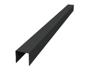 Планка вертикальная обратная для горизонтального монтажа штакетника 0,5 Velur X RAL 7016 антрацитово-серый (3м) Центр Кровли