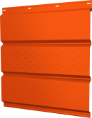 Софит металлический Классик Grand Line центральная перфорация 0,45 PE с пленкой RAL 2004 оранжевый Центр Кровли