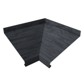 Угол отлива внутренний 150 0,45 Print Premium с пленкой Grey Wood TwinColor Центр Кровли