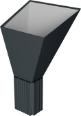 Воронка водосборная прямоугольная Vortex в2 матовый RAL 7016 антрацитово-серый Центр Кровли