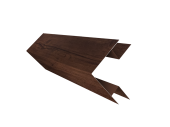 Планка угла внешнего сложного Экобрус Grand Line 0,45 Print Premium с пленкой Cherry Wood Fresh TwinColor (3м) Центр Кровли