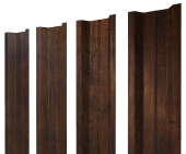 Штакетник П-образный В с прямым резом 0,45 Print Premium Cherry Wood Dark FTC Центр Кровли