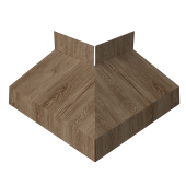 Угол отлива внешний 50 0,45 Print Elite с пленкой White Wood TwinColor Центр Кровли