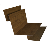 Угол внутренний сложный 90 град. 0,45 Print Elite Golden Wood TwinColor (2м) Центр Кровли