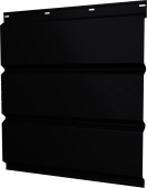 Софит металлический Классик Grand Line центральная перфорация 0,5 PurLite Matt с пленкой RAL 9005 черный Центр Кровли