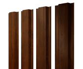 Штакетник Прямоугольный с прямым резом 0,45 Print Premium Golden Wood Intense FTC Центр Кровли