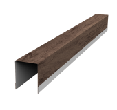 Планка опорная составная внутренняя для забора жалюзи Palermo 0,45 Print Premium Almond Wood Fresh (2,5м) Центр Кровли