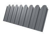 Профнастил C10B фигурный 0,5 Satin RAL 9006 бело-алюминиевый Центр Кровли