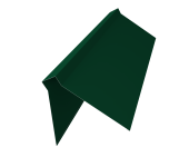 Планка конька плоского 220х50х220 0,45 PE-Double с пленкой RAL 6005 зеленый мох (3м) Центр Кровли