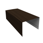 Крышка для забора из сайдинга ЭкоБрус 0,45 Print Elite Coffee Wood TwinColor (2,5м) Центр Кровли