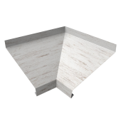 Угол отлива внутренний 250 0,45 Print Elite с пленкой Snow Wood TwinColor Центр Кровли