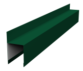 Планка опорная составная внешняя для забора жалюзи Palermo 0,45 Drap TR RAL 6005 зеленый мох (3м) Центр Кровли