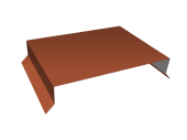 Парапетная крышка прямая 200мм 0,5 Satin Matt RAL 8004 терракота (2,5м) Центр Кровли