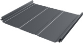 картинка Кликфальц Про Line Grand Line 0,45 Drap двухсторонний с пленкой на замках RAL 7024 мокрый асфальт Центр Кровли Кликфальц Про Line Grand Line 0,45 Drap двухсторонний с пленкой на замках RAL 7024 мокрый асфальт Центр Кровли