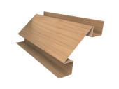 Угол внутренний сложный 75мм 0,45 Print Elite Honey Wood TwinColor (3м) Центр Кровли