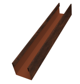Стойка жалюзи Milan Slim 0,45 Print Premium Cherry Wood Dark FTC (1,8м) Центр Кровли