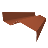 Планка примыкания внакладку 25х17х35х17 0,5 Velur X RAL 8004 терракота (3м) Центр Кровли
