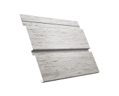 Софит металлический Квадро Брус с перфорацией 0,45 Print Elite с пленкой Snow Wood TwinColor Центр Кровли