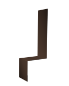 Планка примыкание боковое фальц Grand Line 0,5 GreenCoat Pural BT с пленкой RR 887 шоколадно-коричневый (RAL 8017 шоколад) (2м) Центр Кровли