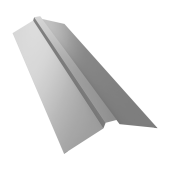 Планка конька прямоугольного 115х30х115 0,5 Satin с пленкой RAL 9003 сигнальный белый (2м) Центр Кровли
