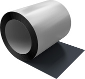 Отмотка краской внутрь Grand Line с внутренним диаметром намотки 600мм 0,5 Полидэкстер с пленкой RAL 7024 мокрый асфальт Центр Кровли