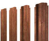 Штакетник П-образный В фигурный 0,45 Print Premium Rowan Wood Intense FTC Центр Кровли
