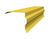 Планка торцевая фигурная 100х85 0,45 PE с пленкой RAL 1018 цинково-желтый (2м) Центр Кровли