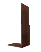 Планка приемная оконная 0,4 Print Premium Cherry Wood Dark FTC (2м) Центр Кровли