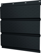 Софит металлический Классик v02 Grand Line полная перфорация 0,45 PE с пленкой RAL 7016 антрацитово-серый Центр Кровли