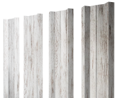 Штакетник М-образный А с прямым резом 0,45 Print Elite Snow Wood TwinColor Центр Кровли