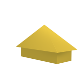 Колпак на полустолб для С21 0,45 PE с пленкой RAL 1018 цинково-желтый Центр Кровли