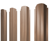 Штакетник П-образный А фигурный 0,45 Print Elite Honey Wood TwinColor Центр Кровли