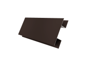 Планка H-образная Экобрус 0,5 PurPro с пленкой RR 32 темно-коричневый (3м) Центр Кровли